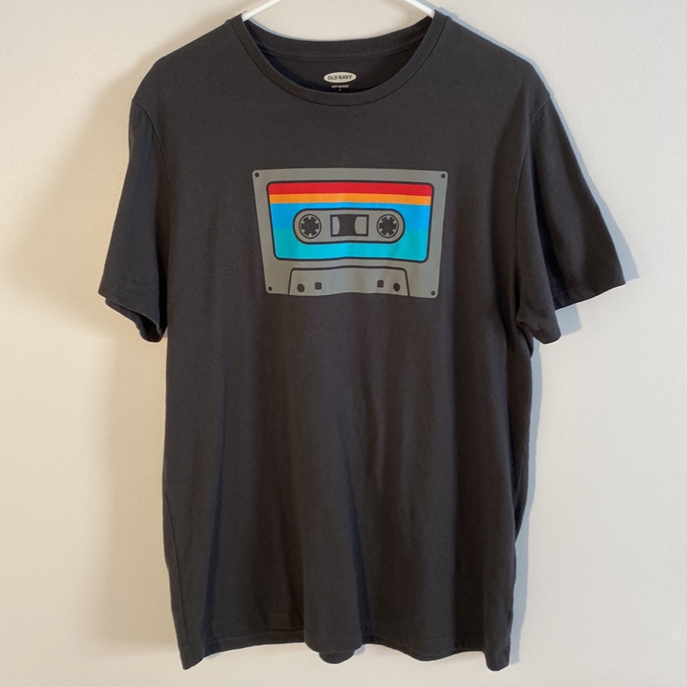 Old Navy Men’s T-Shirt Cassette Graphic Retro Soft Short Sleeve